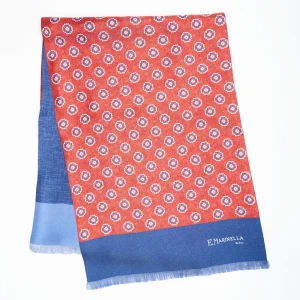Red And Blue Double Silk Scarf>E.Marinella Discount