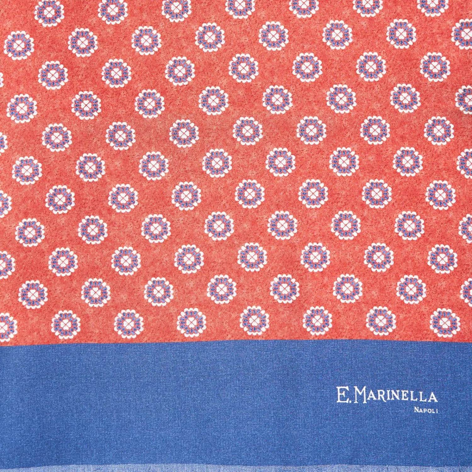 Red And Blue Double Silk Scarf>E.Marinella Discount
