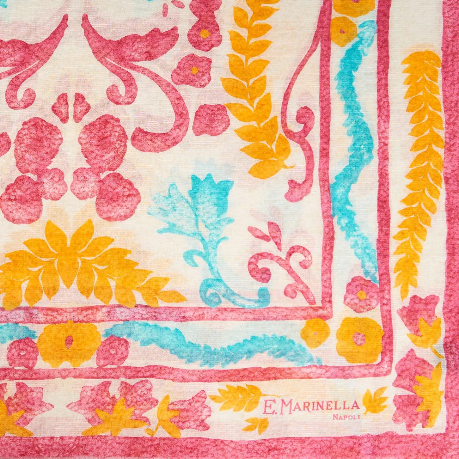 Red Cotton And Linen Scarf - Summer Vibes>E.Marinella Cheap