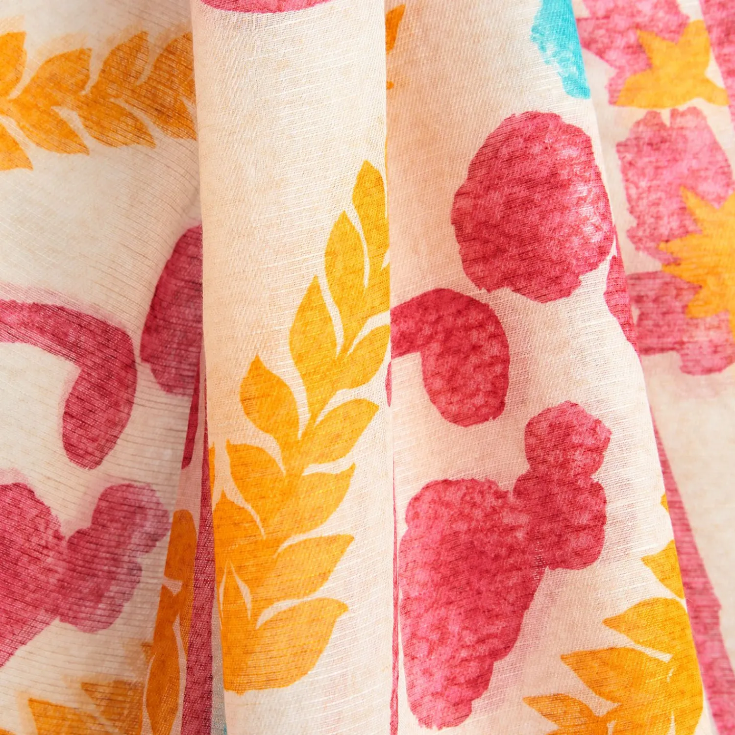 Red Cotton And Linen Scarf - Summer Vibes>E.Marinella Cheap