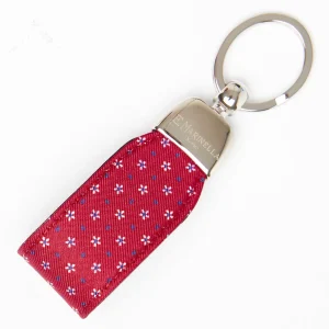 Red Keyfob In Silk And Leather>E.Marinella Shop