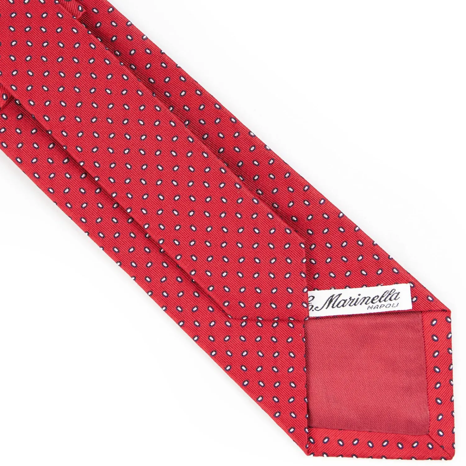 Red Sartorial Jacquard Silk Tie - Small Geometric Pattern>E.Marinella Cheap