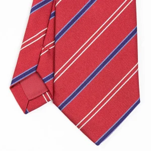 Red Sartorial Striped Silk Tie>E.Marinella Hot