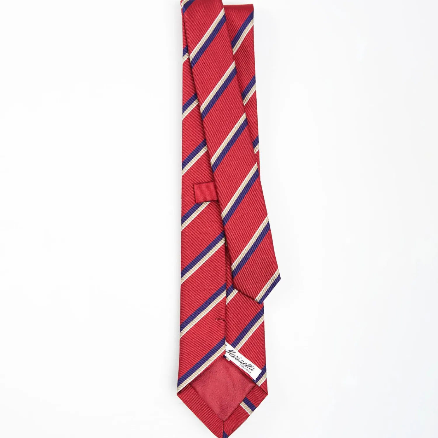 Red Sartorial Striped Silk Tie>E.Marinella Online