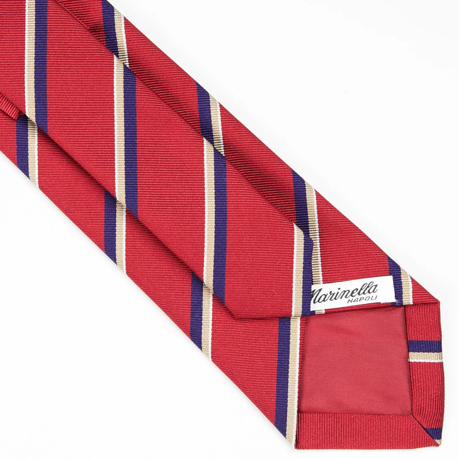 Red Sartorial Striped Silk Tie>E.Marinella Online