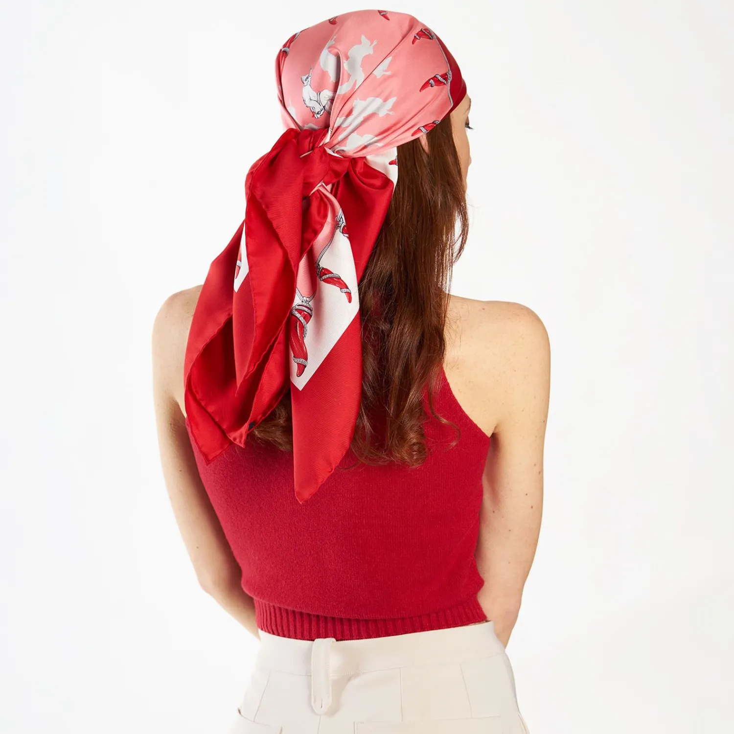 Red Silk Scarf 90 Lucky Pulcinella>E.Marinella Cheap