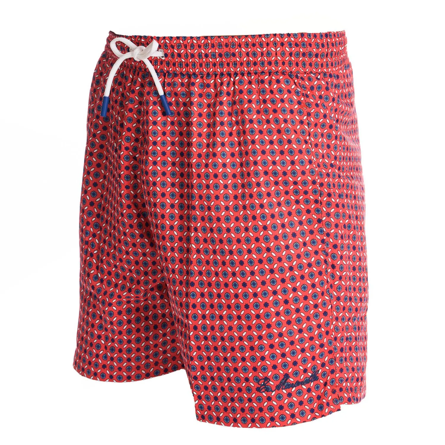 Red Swim Shorts- Large Patterns>E.Marinella Fashion