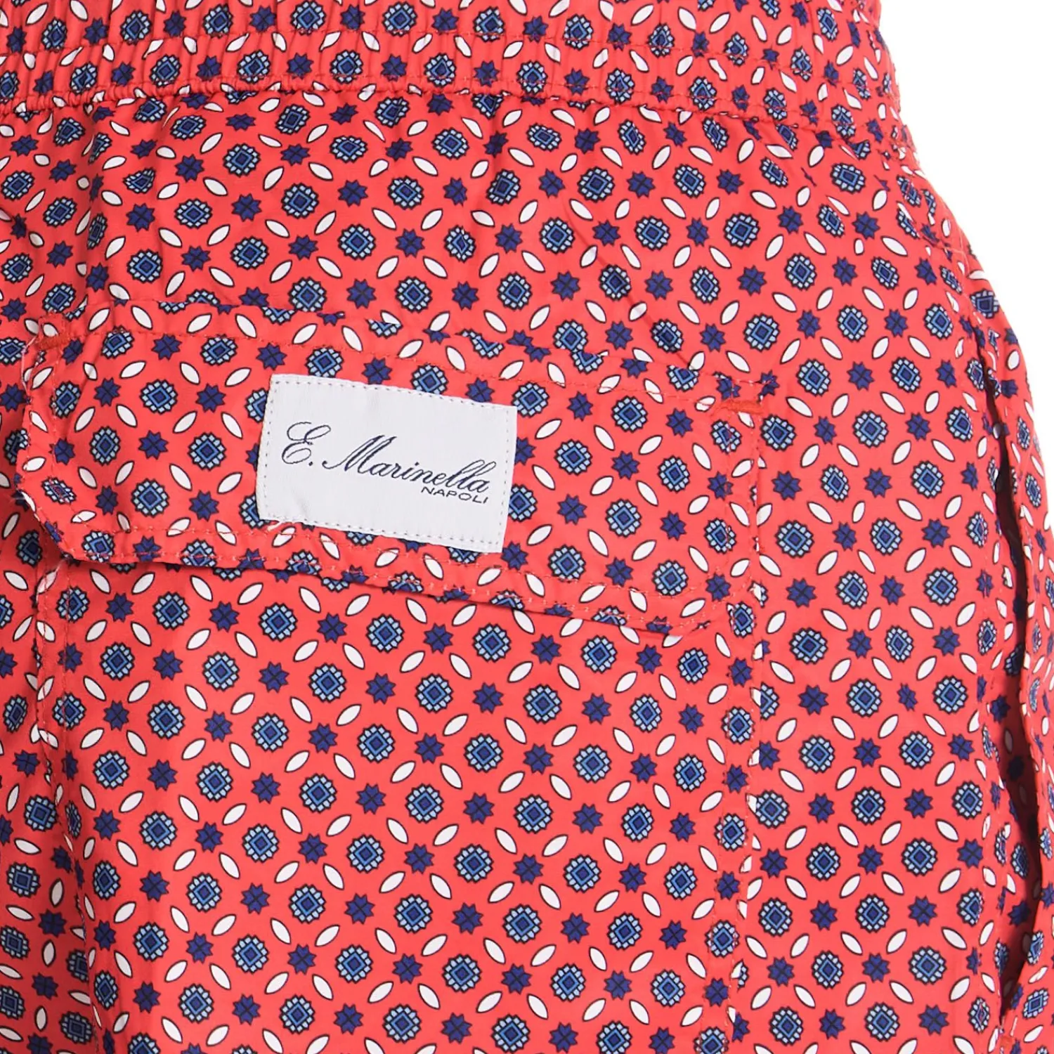 Red Swim Shorts- Large Patterns>E.Marinella Fashion