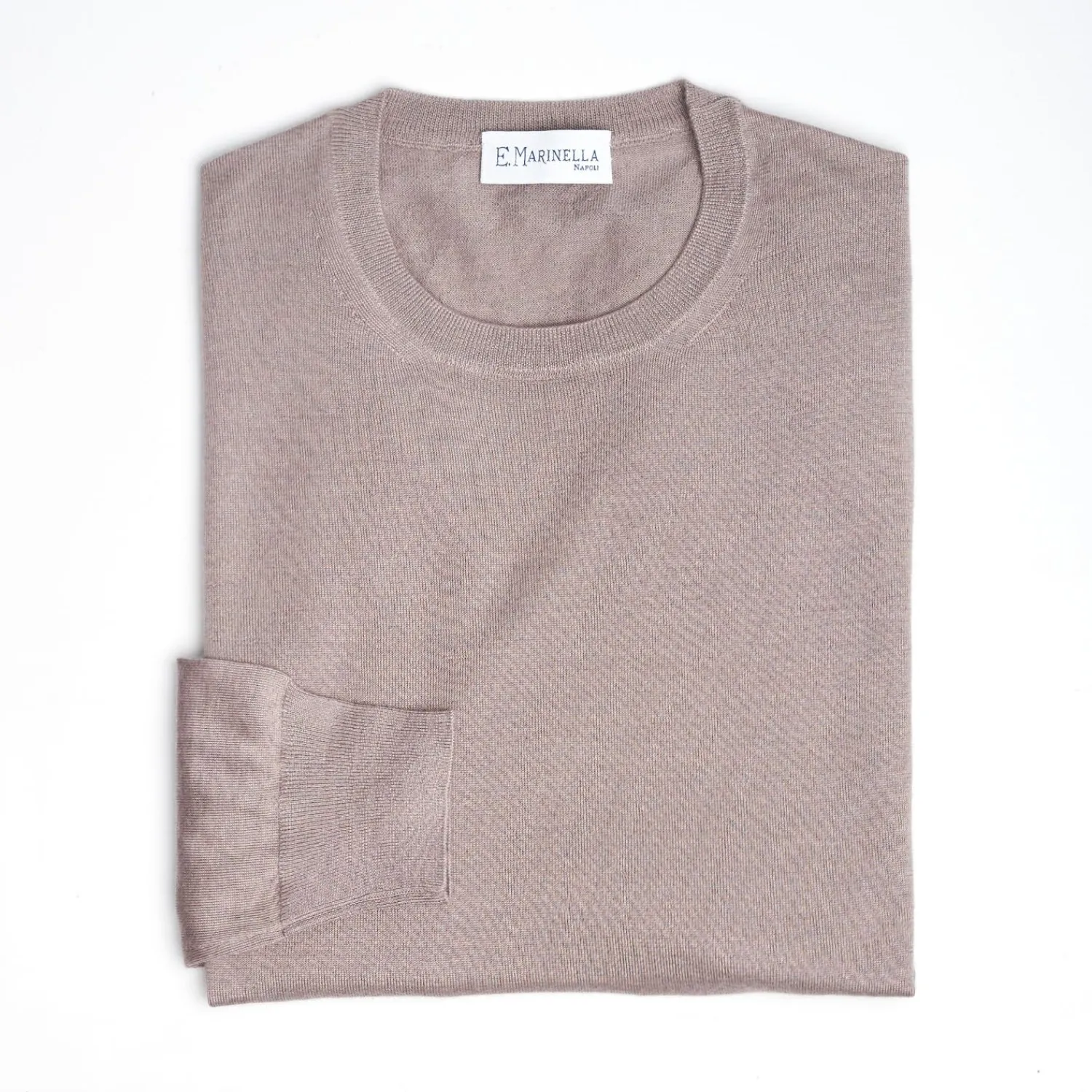 Taupe Coulor Cashmere And Silk Sweater>E.Marinella Best Sale