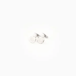 White Octagonal Cufflinks In Silver>E.Marinella Cheap