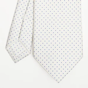White Sartorial Classic Silk Tie Polka Dot Pattern>E.Marinella New