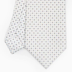 White Sartorial Classic Silk Tie - Small Flower Designs>E.Marinella Hot
