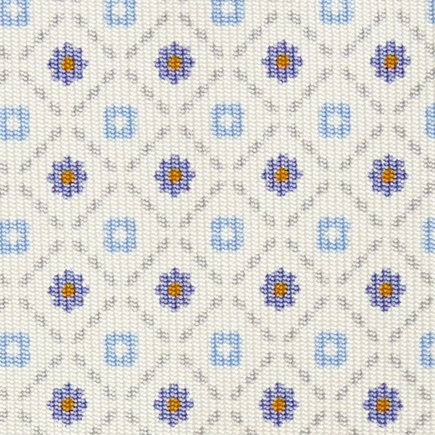 White Sartorial Classic Silk Tie Small Flower Pattern>E.Marinella Best