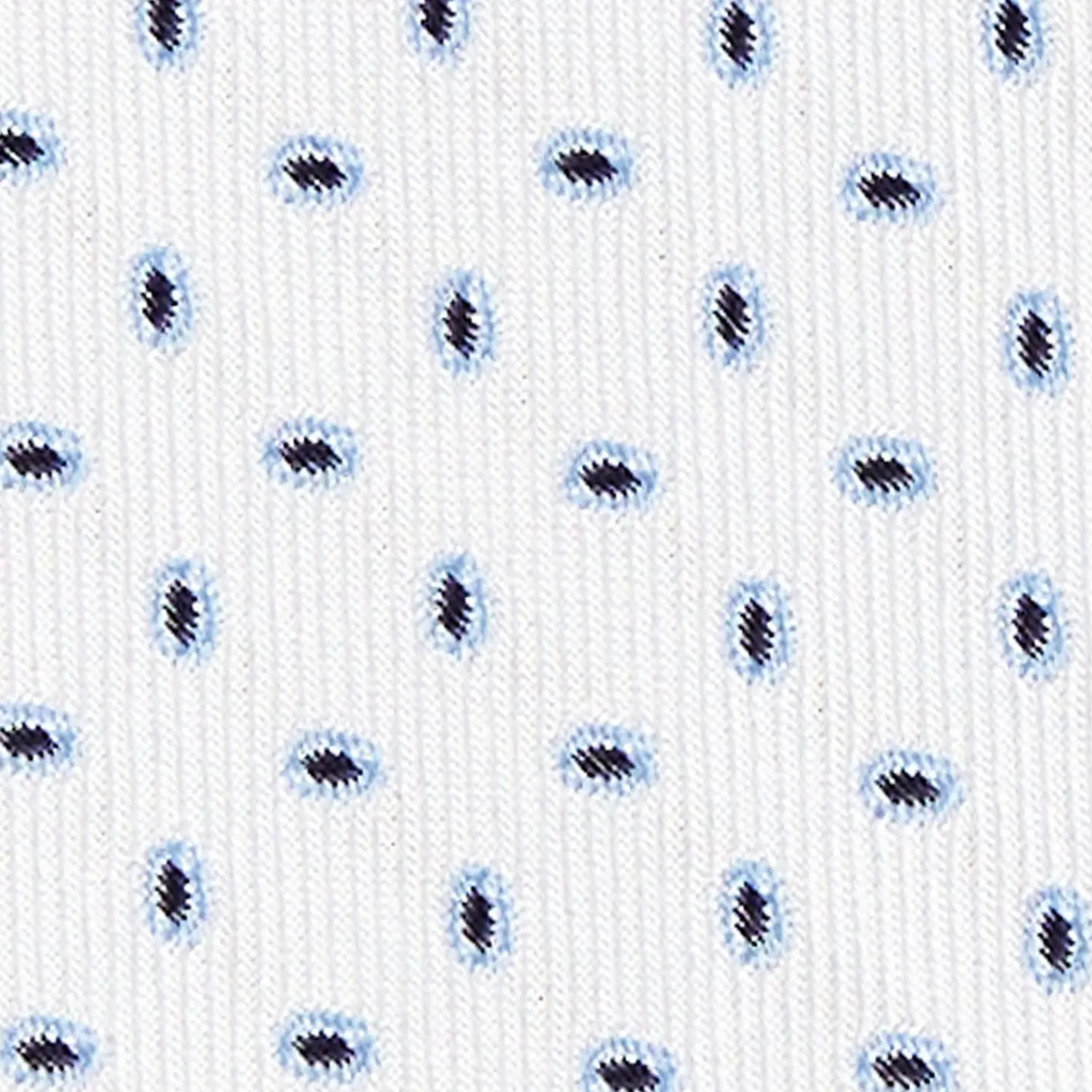 White Sartorial Jacquard Silk Tie - Small Geometric Pattern>E.Marinella Outlet