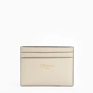 White Small Credit Card Holder In Soft Leather>E.Marinella Store