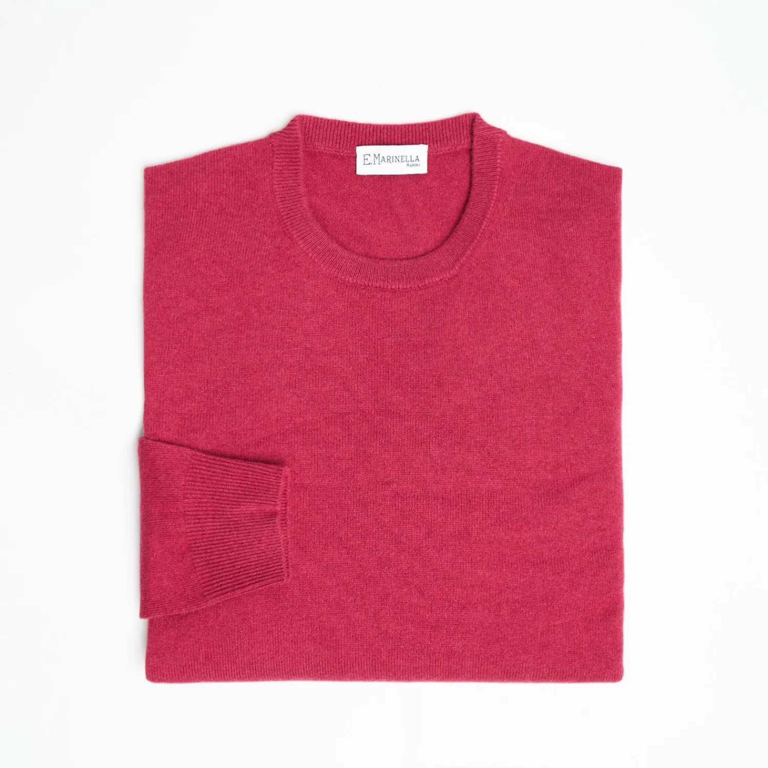 Wool And Cashmere Crewneck Sweater - Red>E.Marinella Fashion