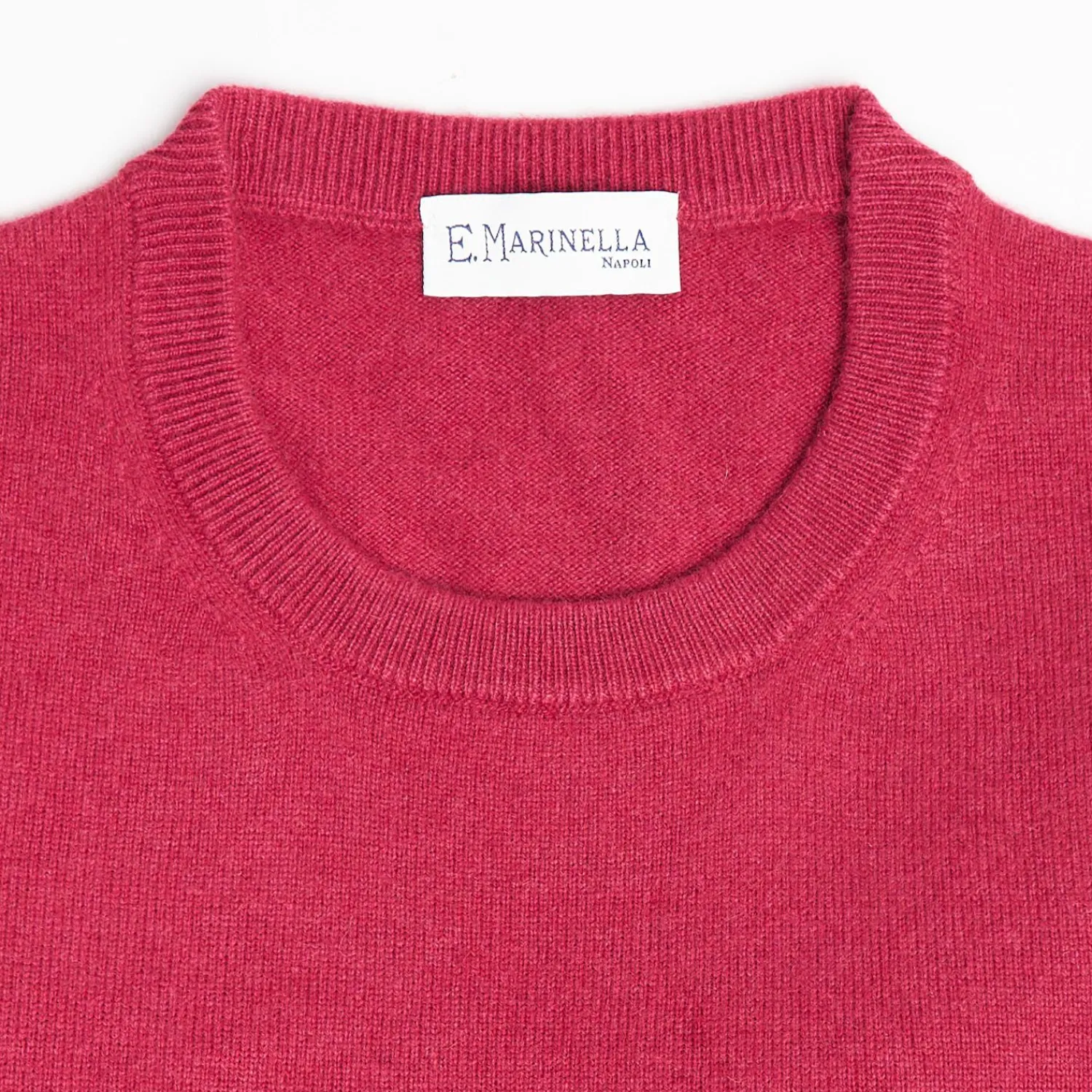 Wool And Cashmere Crewneck Sweater - Red>E.Marinella Fashion