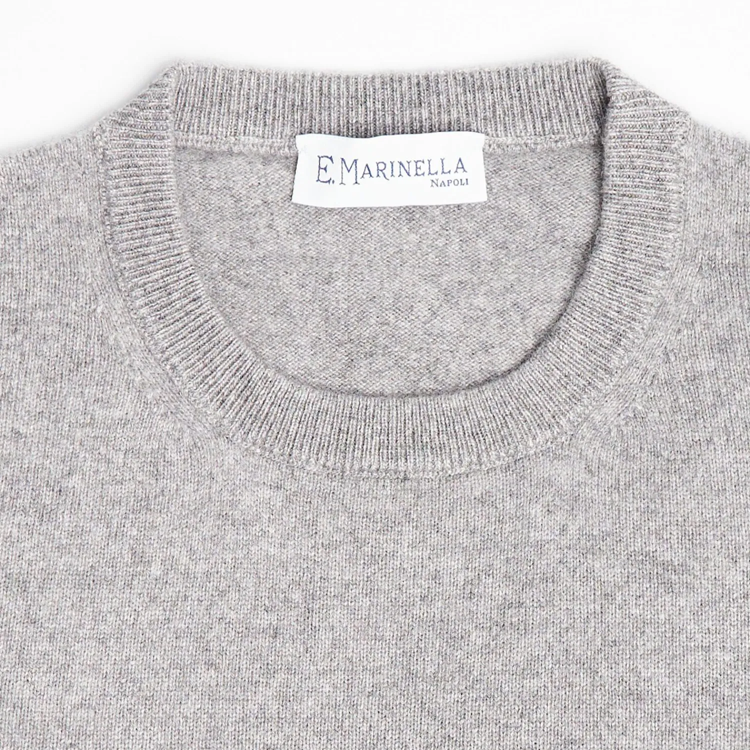 Wool And Cashmere Crewneck Sweater - Gray>E.Marinella Cheap