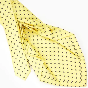 Yellow 9 Fold Sartorial Silk Tie Small Flower Pattern>E.Marinella Clearance
