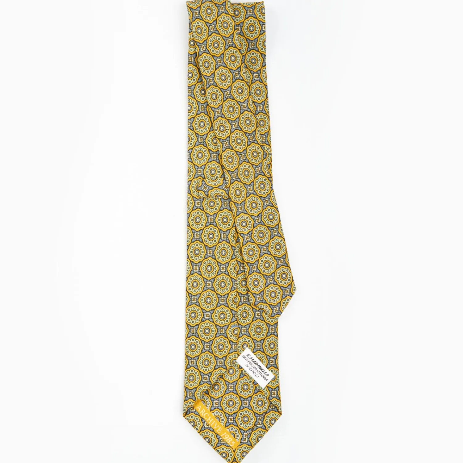 Yellow Archivio Collection Silk Tie 1985-05>E.Marinella Sale