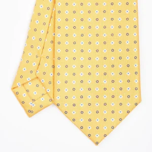 Yellow Sartorial Classic Silk Tie - Small Flower Designs>E.Marinella Hot