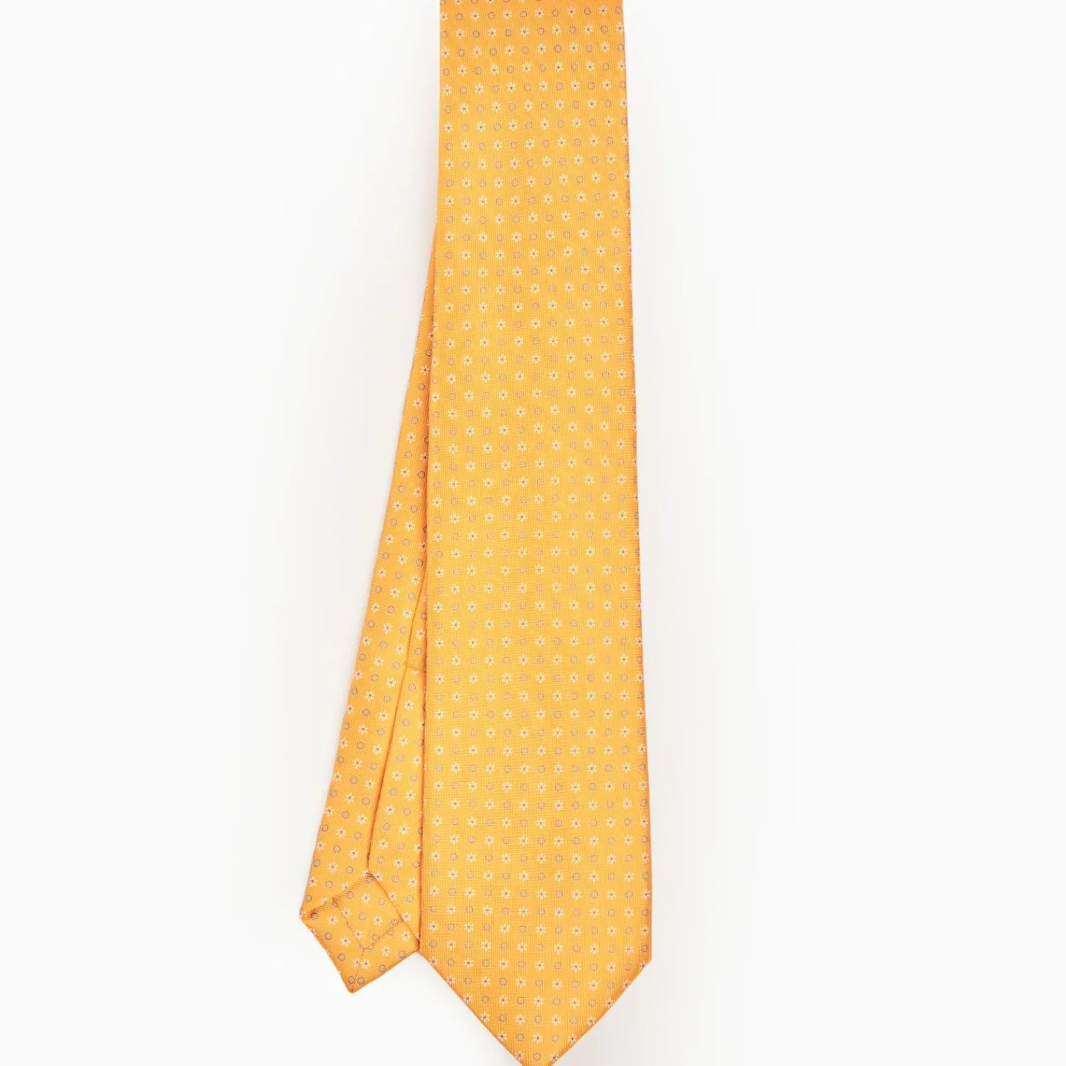 Yellow Seven-Fold Tie - Small Designs>E.Marinella Store