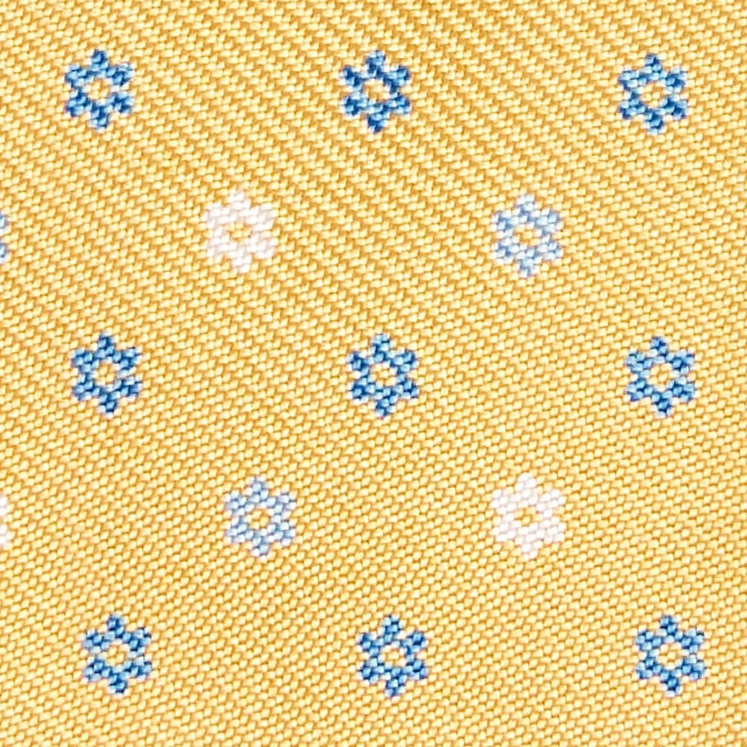 Yellow Silk Bowtie To Self-Tie - Small Flower Pattern>E.Marinella Best