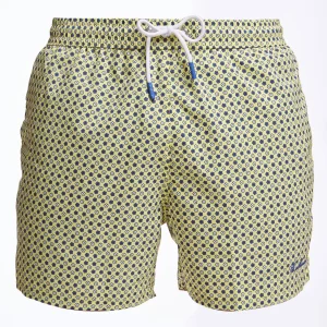 Yellow Swim Short - Small Flower Pattern>E.Marinella Discount