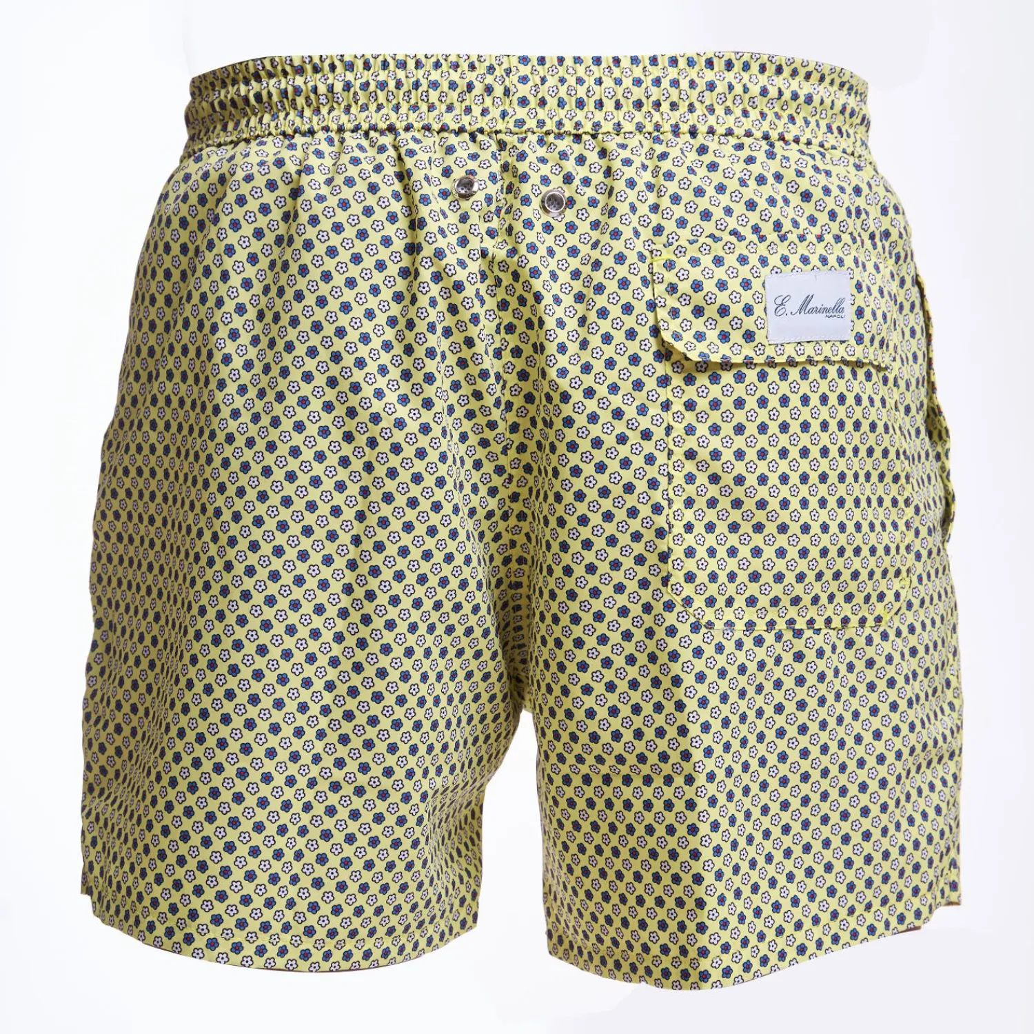 Yellow Swim Short - Small Flower Pattern>E.Marinella Discount