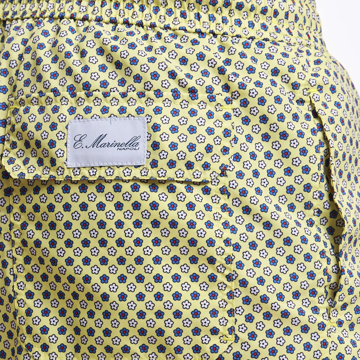 Yellow Swim Short - Small Flower Pattern>E.Marinella Discount