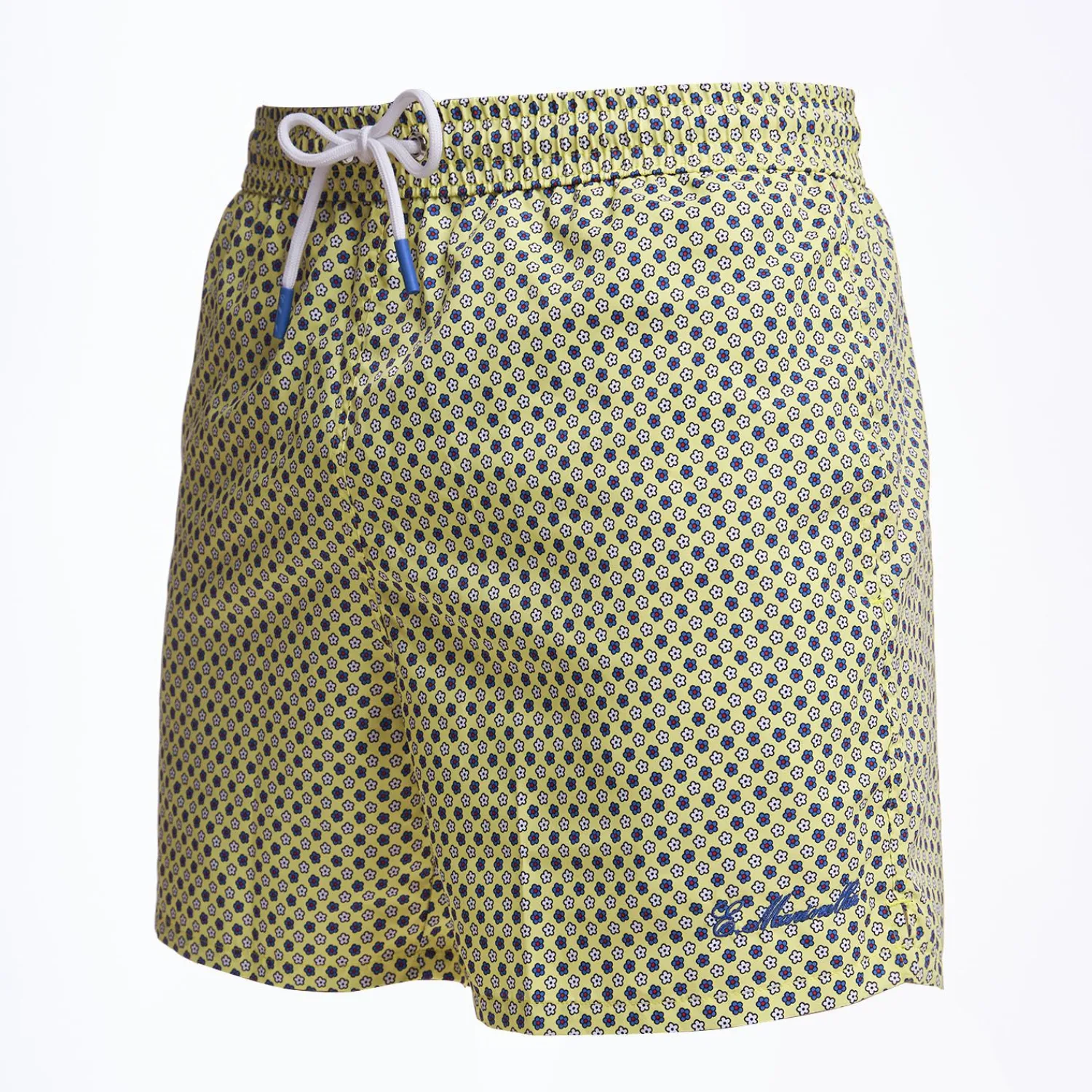 Yellow Swim Short - Small Flower Pattern>E.Marinella Discount