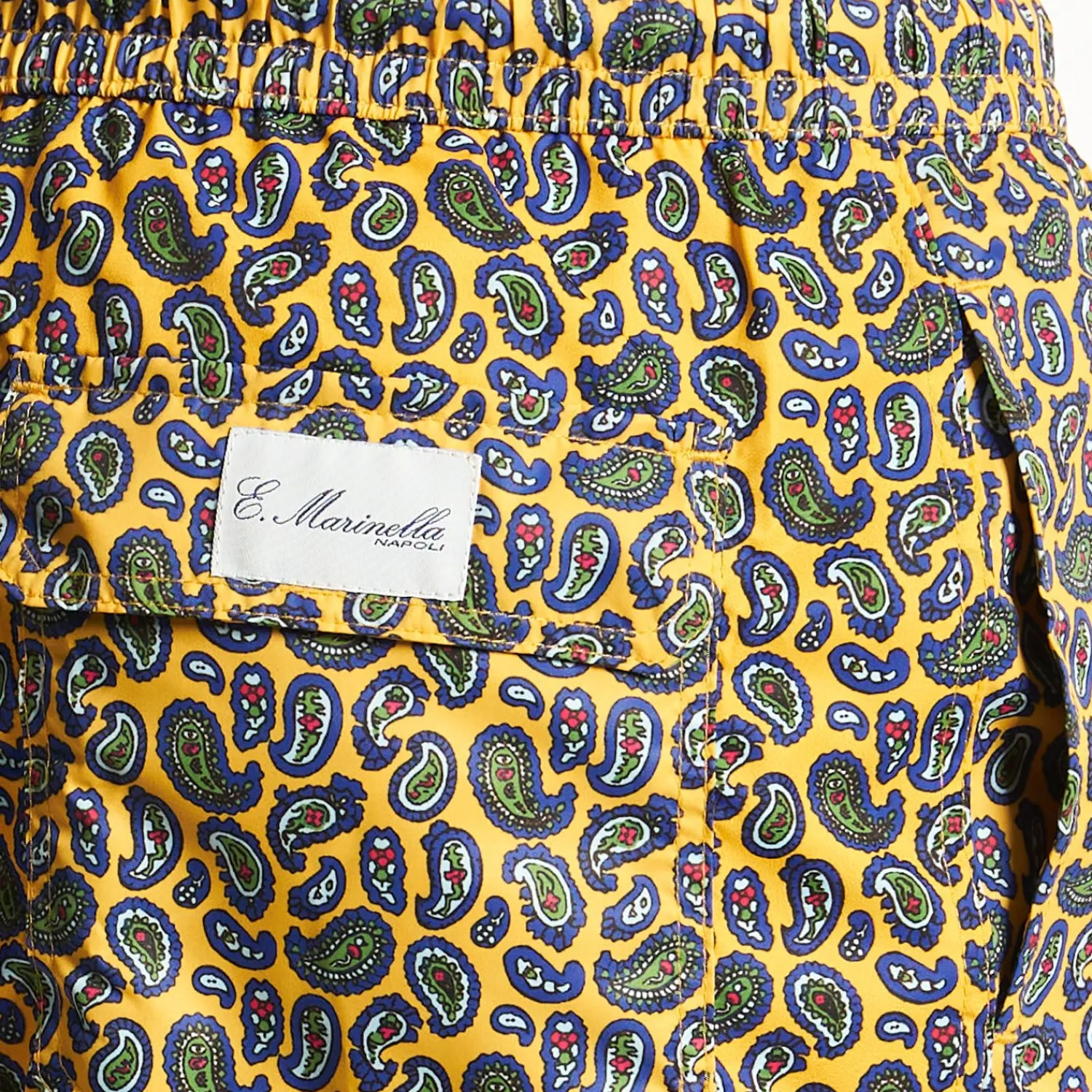 Yellow Swim Shorts- Paisley Pattern>E.Marinella Cheap