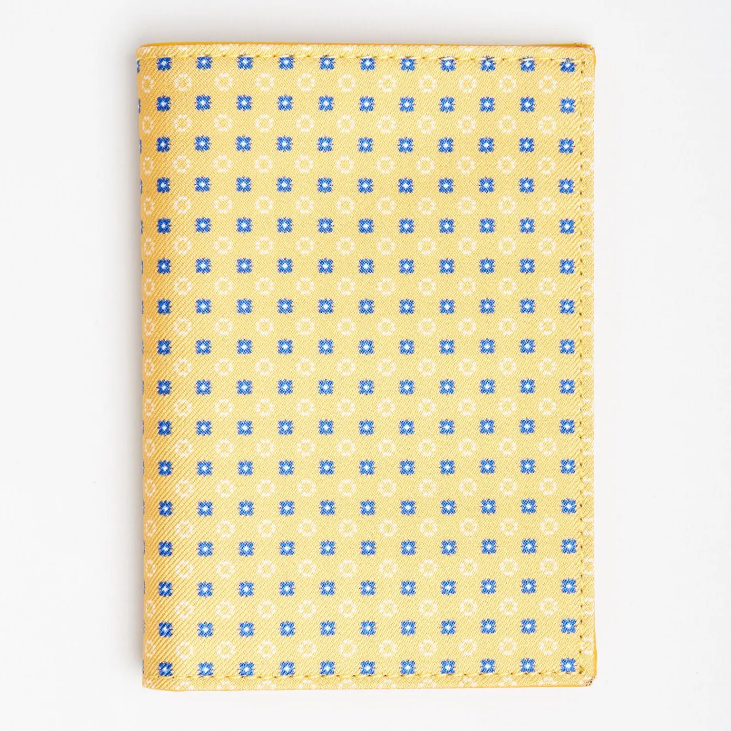Yellow Vertical Wallet In Silk And Leather>E.Marinella New